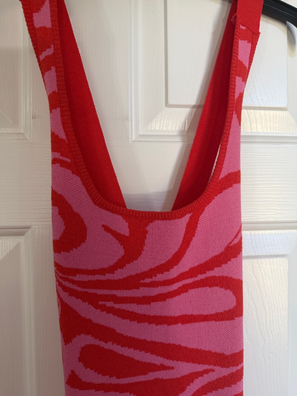 vestique Pink and Red Patterned Midi Dress - Picture 3 of 4